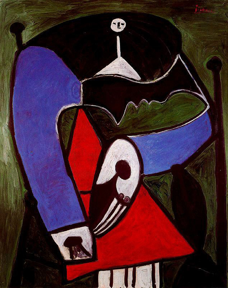 Picasso Woman sitting in an armchair 1948
